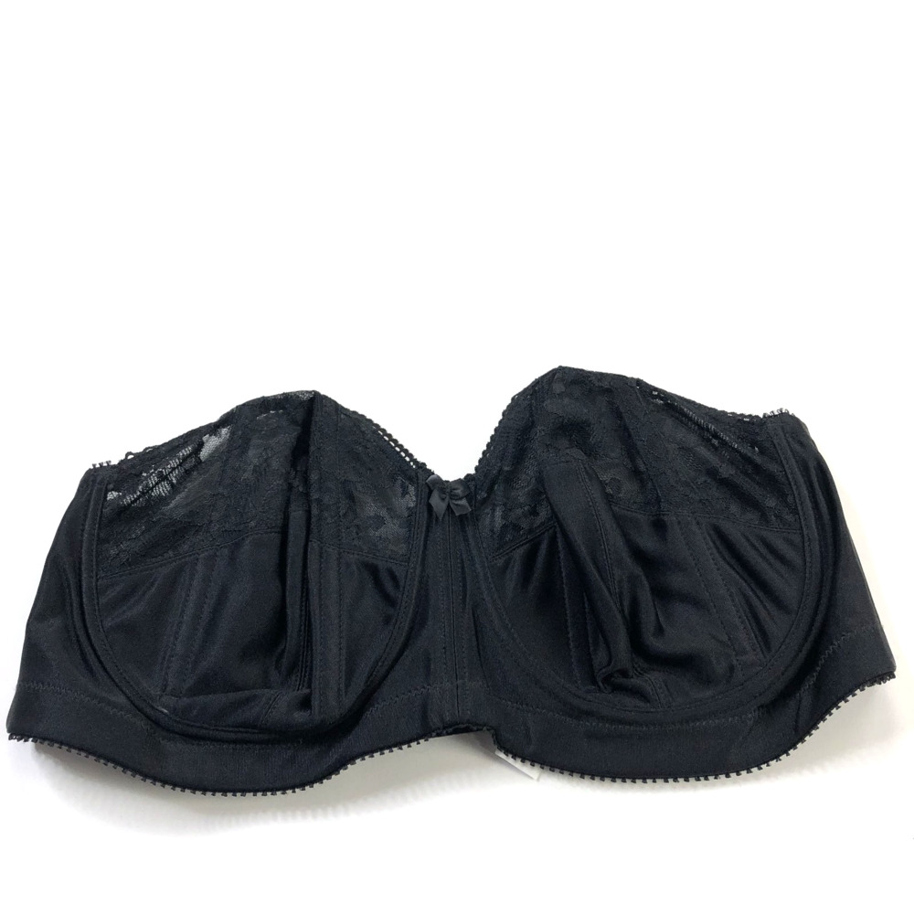 Goddess 1980s VTG Black Lace Strapless Bra Corset – 38DD (Style 391) MINT